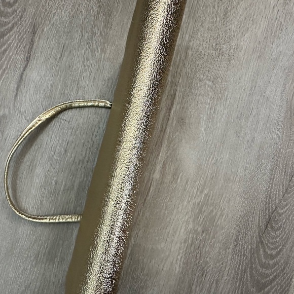 Vintage 60’s Metallic Elegant Gold Silver Clutch Top Handle Bag - Picture 3 of 9